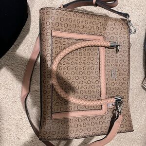 Guess Brown Patterned Women's Bag